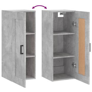 Wall Mounted Cabinet - Concrete Grey 34.5x34x90 cm