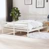 Bed Frame Solid Wood Pine 140x190 cm White Colour white Size 140 x 190 cm 