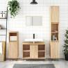 3 Piece Bathroom Furniture Set Sonoma Oak Engineered Wood Colour sonoma oak Number of 3 