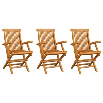 Garden Chairs Set – 3 pcs Solid Teak Wood for Outdoor Relaxation