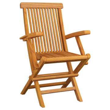 Garden Chairs Set – 3 pcs Solid Teak Wood for Outdoor Relaxation