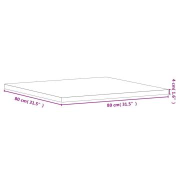 Square Solid Wood Beech Table Top 80x80 cm - Hipomarket