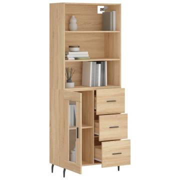 Stylish Highboard Sonoma Oak - 69.5x34x180 cm