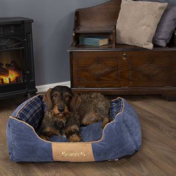 Scruffs Box Bed Highland Blue XL - Cozy & Durable Pet Bed