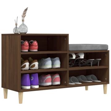 Elegant Brown Oak Shoe Cabinet | 102x36x60 cm - HipoMarket