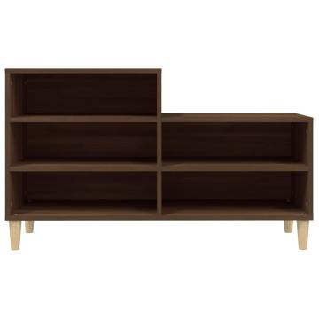 Elegant Brown Oak Shoe Cabinet | 102x36x60 cm - HipoMarket