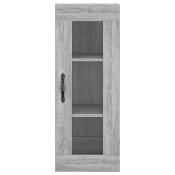 Elegant Highboard Grey Sonoma - 34.5x34x180 cm Engineered Wood