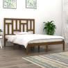 Bed Frame Honey Brown Solid Wood 120x190 cm Small Double Colour honey brown Size 120 x 190 cm 