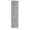 Stylish Highboard Grey Sonoma - 34.5x34x180 cm | Hipo Market