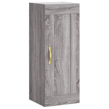 Stylish Highboard Grey Sonoma - 34.5x34x180 cm | Hipo Market