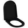 Soft-close Toilet Seat with Quick-release Design Black Colour black Size 45 x 35 cm Quantity in Package 1 