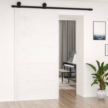 Barn Door White 100x1.8x204.5 cm Solid Wood Pine - HipoMarket