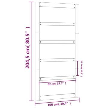 Barn Door White 100x1.8x204.5 cm Solid Wood Pine - HipoMarket