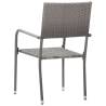 Stylish Outdoor Dining Chairs Set - 4 pcs Poly Rattan Anthracite