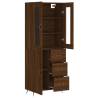 Stylish Highboard Brown Oak | Engineered Wood Storage Solution