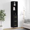 Highboard Black 34.5x34x180 cm Engineered Wood Colour black Quantity in Package 1 Model 3 drawers 