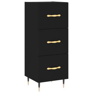 Stylish Highboard Black 34.5x34x180 cm - Hipomarket UK