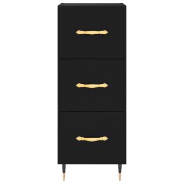 Stylish Highboard Black 34.5x34x180 cm - Hipomarket UK