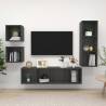 4 Piece TV Cabinet Set Grey Engineered Wood Colour grey Quantity in Package 1 