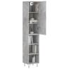 Stylish Highboard Concrete Grey - 34.5x34x180 cm