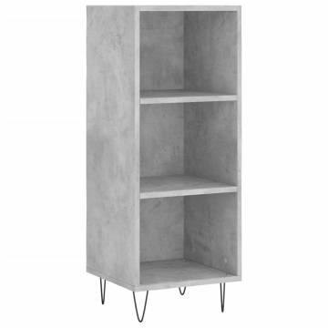 Stylish Highboard Concrete Grey - 34.5x34x180 cm