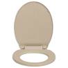 Soft-Close Toilet Seat Beige Oval - Durable & Stylish