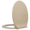 Soft-Close Toilet Seat Beige Oval - Durable & Stylish