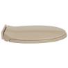 Soft-Close Toilet Seat Beige Oval - Durable & Stylish