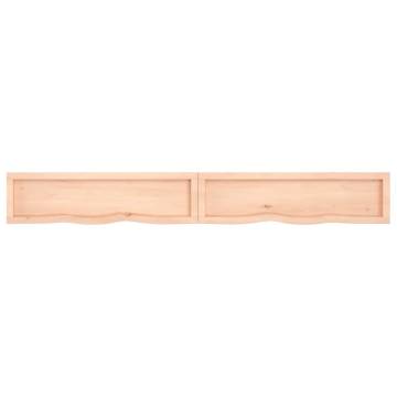 Rustic Wall Shelf - Solid Oak Wood 220x30cm | HipoMarket