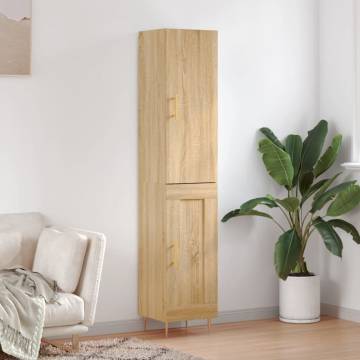 Stylish Highboard Sonoma Oak - 34.5x34x180 cm | HipoMarket