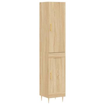 Stylish Highboard Sonoma Oak - 34.5x34x180 cm | HipoMarket