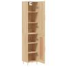 Stylish Highboard Sonoma Oak - 34.5x34x180 cm | HipoMarket