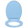 Soft-Close Blue Oval Toilet Seat - Durable & Stylish