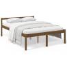 Honey Brown Solid Wood Bed Frame 135x190 cm Double