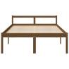 Honey Brown Solid Wood Bed Frame 135x190 cm Double