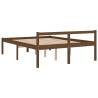 Honey Brown Solid Wood Bed Frame 135x190 cm Double