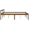 Honey Brown Solid Wood Bed Frame 135x190 cm Double