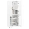 Stylish Highboard White 69.5x34x180 cm - Durable & Elegant