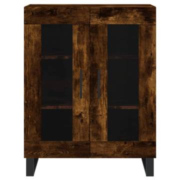 Stylish Highboard in Smoked Oak - 69.5x34x180 cm