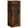 Stylish Highboard in Smoked Oak | 34.5x34x180 cm