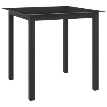 Stylish Black Garden Table 80x80 cm | Hipo Market