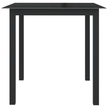 Stylish Black Garden Table 80x80 cm | Hipo Market