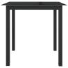 Stylish Black Garden Table 80x80 cm | Hipo Market