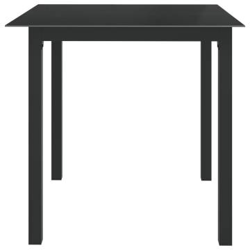 Stylish Black Garden Table 80x80 cm | Hipo Market