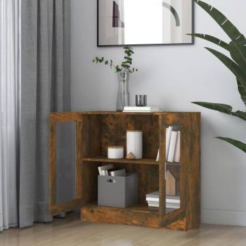 Vitrine Cabinet Smoked Oak - Stylish Storage Solution | HipoMarket