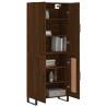 Elegant Highboard in Brown Oak - 69.5x34x180 cm | Hipomarket