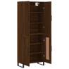 Elegant Highboard in Brown Oak - 69.5x34x180 cm | Hipomarket