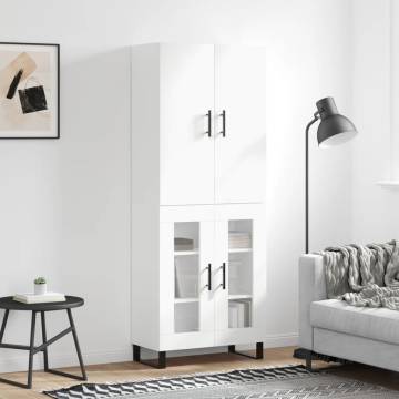 Stylish Highboard High Gloss White - Elegant Storage Solution