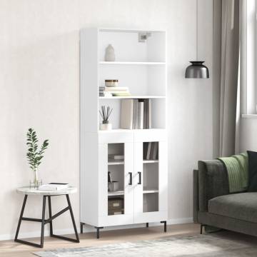 Highboard White 69.5x34x180 cm - Elegant Storage Solution