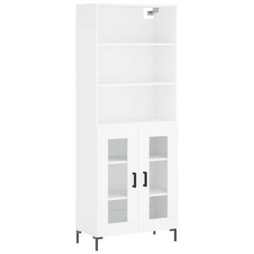 Highboard White 69.5x34x180 cm - Elegant Storage Solution